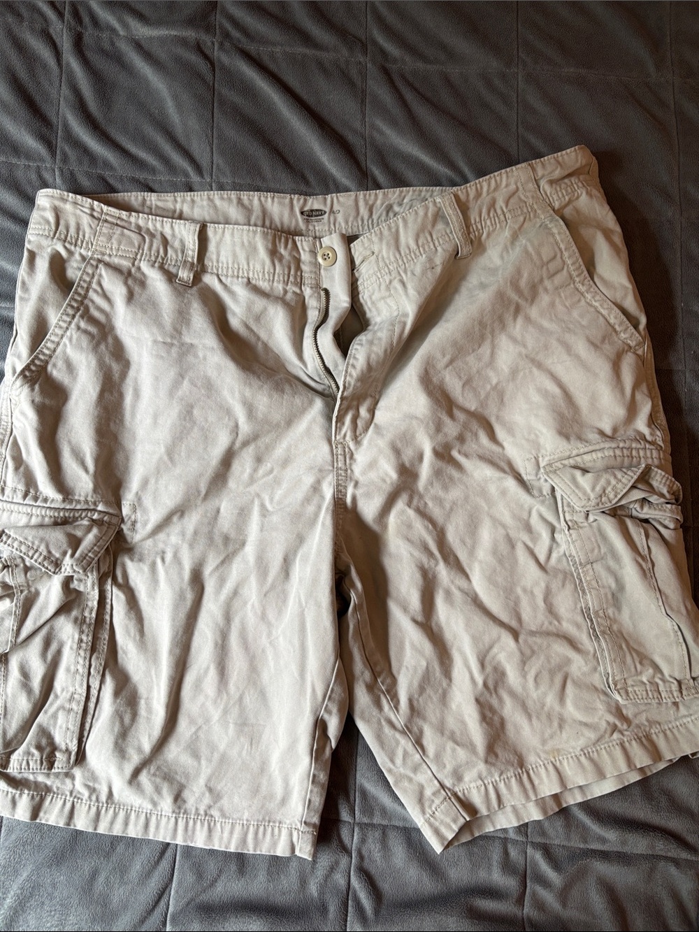 Old Navy Khaki Cargo Shorts - Lightweight Utility Style